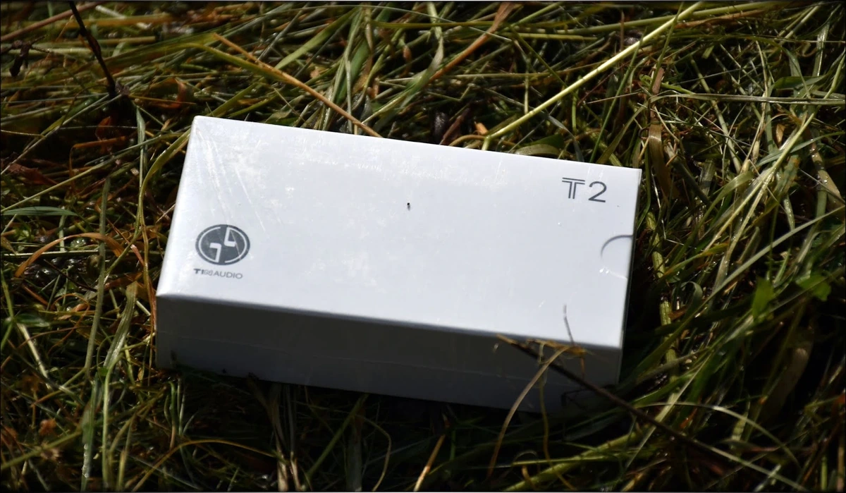 Tin T2 White Package, on a green, lively background Tin T2 White Package, on a green, lively background